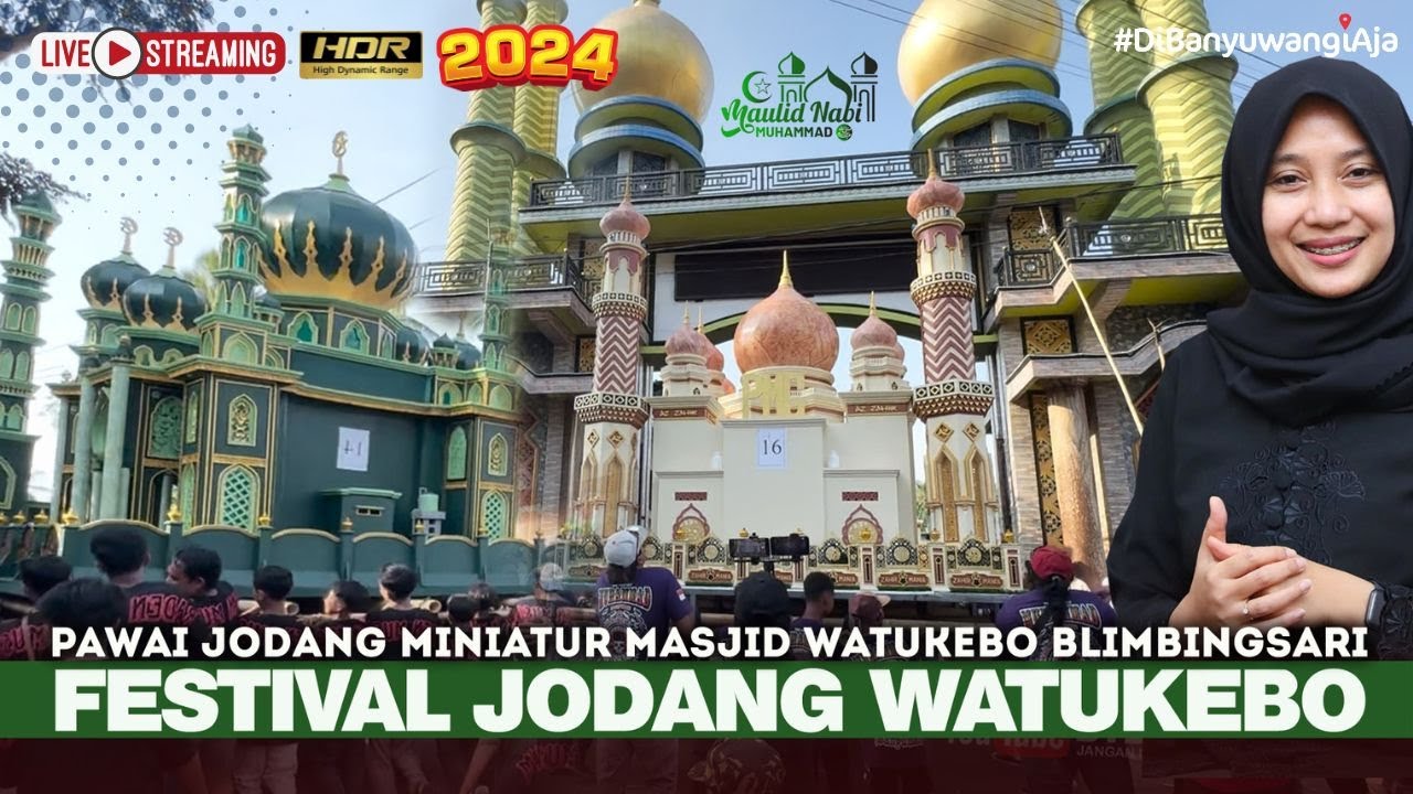 Pawai Replika Masjid - Festival Kreasi Jodang Watukebo, Blimbingsari Banyuwangi 2024