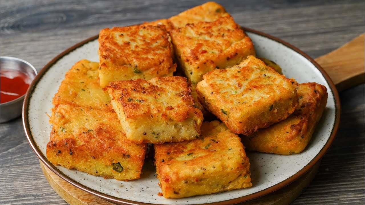 If You Have 1 Potatoes At Home, You Can Make This Aloo Square Snacks | Potato Snacks Recipe