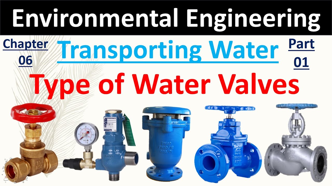 Types of Water Valves in Hindi | Transporting Water | Part - 01 | Environmental Engineering