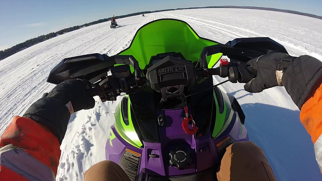 Driving a FAST SLED 2019 Arctic cat ZR9000 Turbo 250+ HP Crazy fast!!!