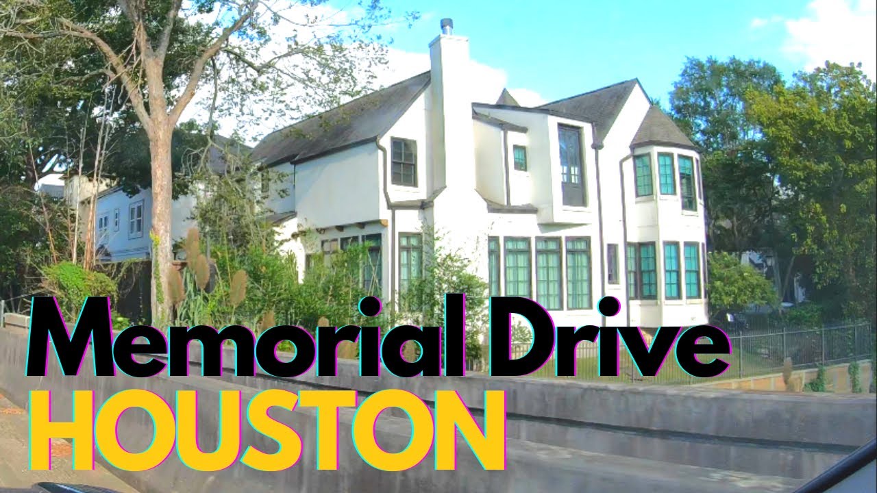 Driving Tour Memorial Drive Road Houston Texas - Relaxing Car Driving Tour