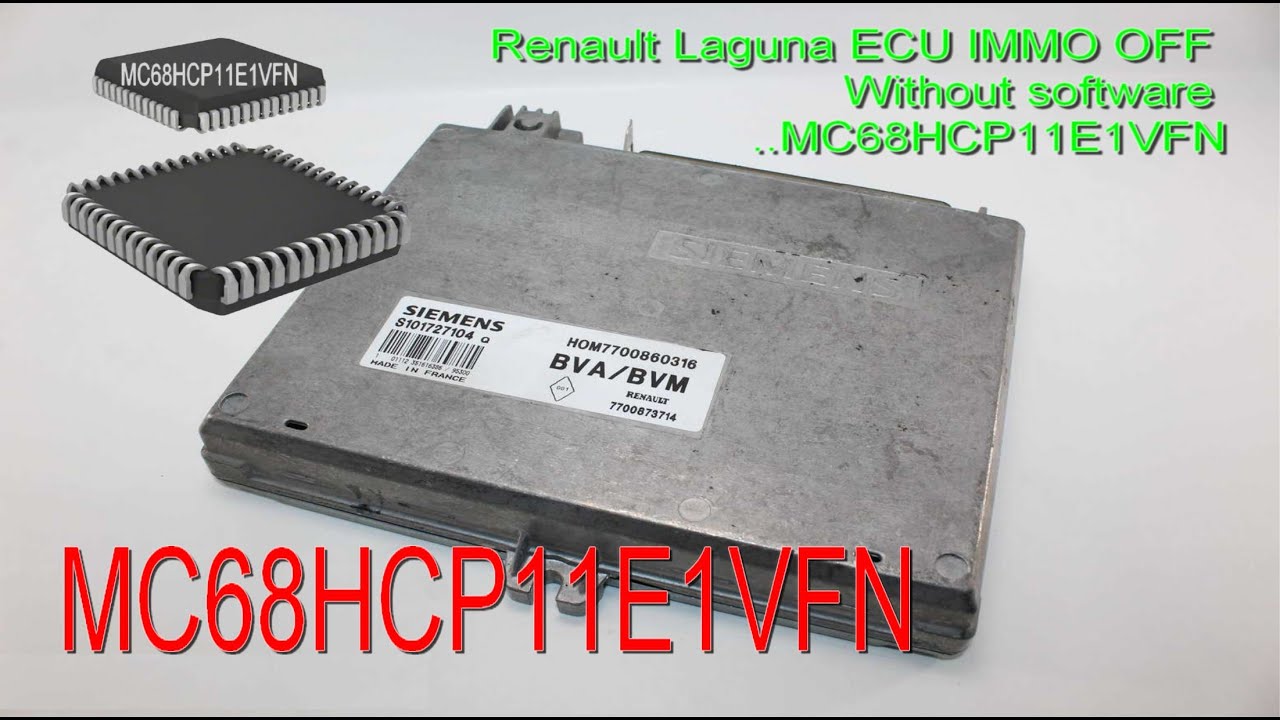 Centralita del motor Renault Laguna ECU IMMO  OFF  Without software ..MC68HCP11E1VFN
