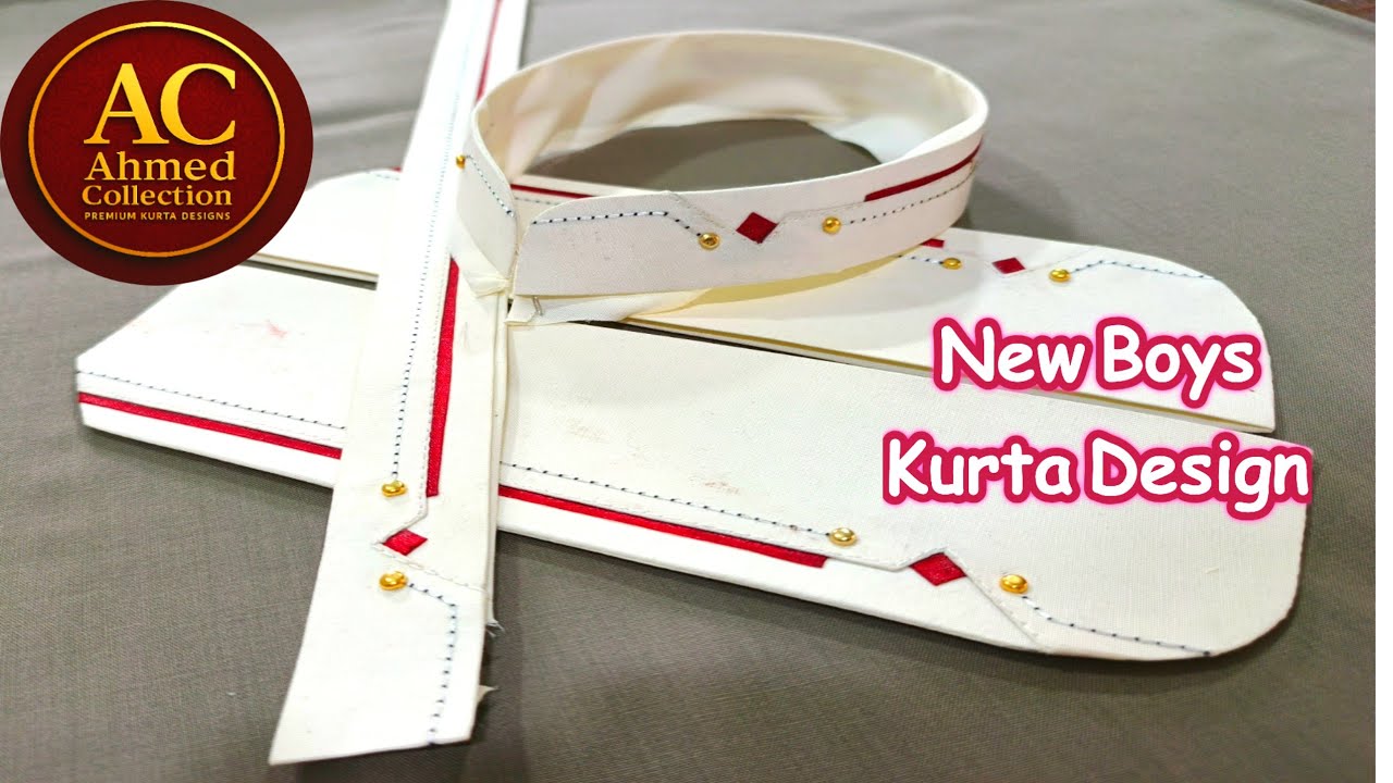 New Boys Kurta Design 2025 | Stylish Kids Kurta Collar and Cuff Design | Ahmed Collection