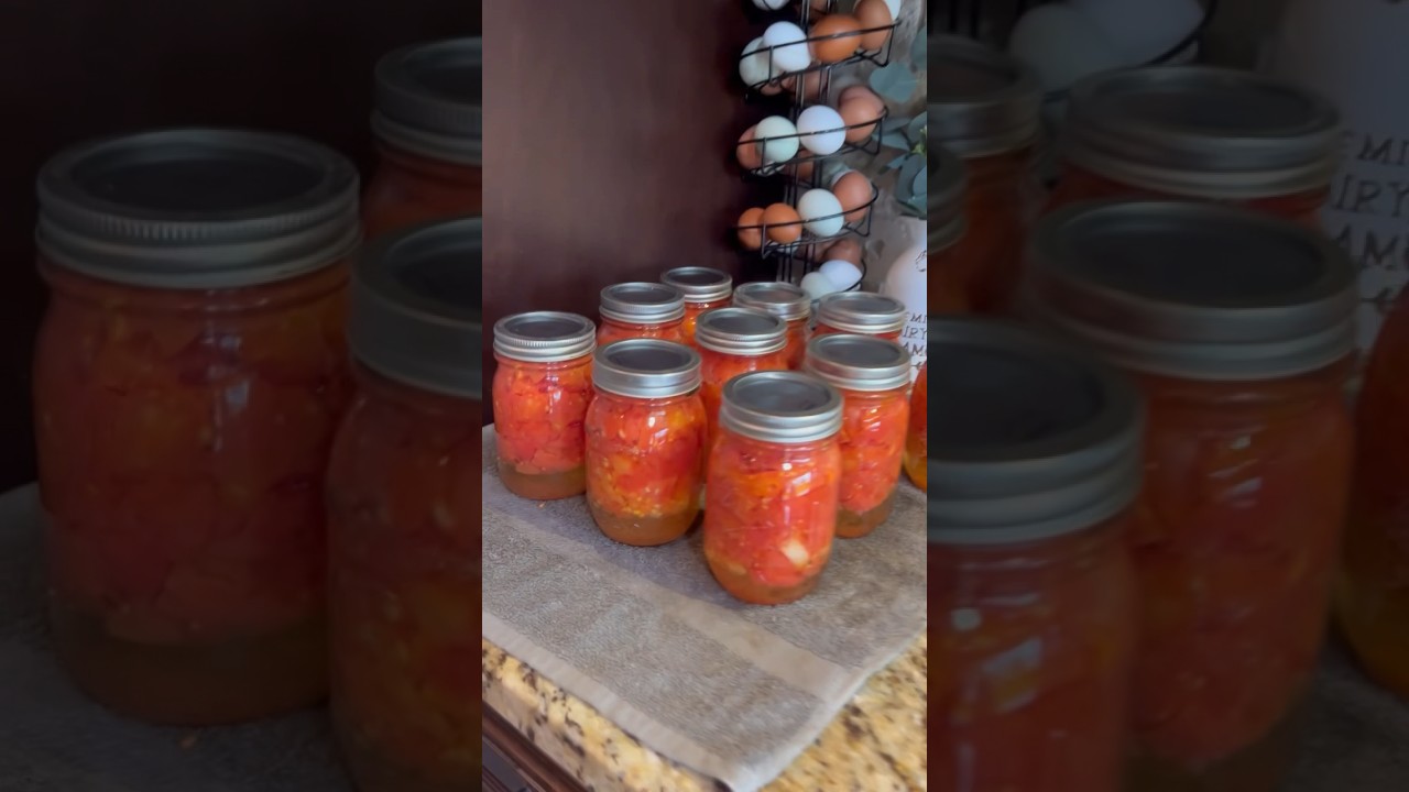 How to can diced tomatoes!🍅 (perfect for chili & soup this fall)   #canning #tomato #tipsandtricks