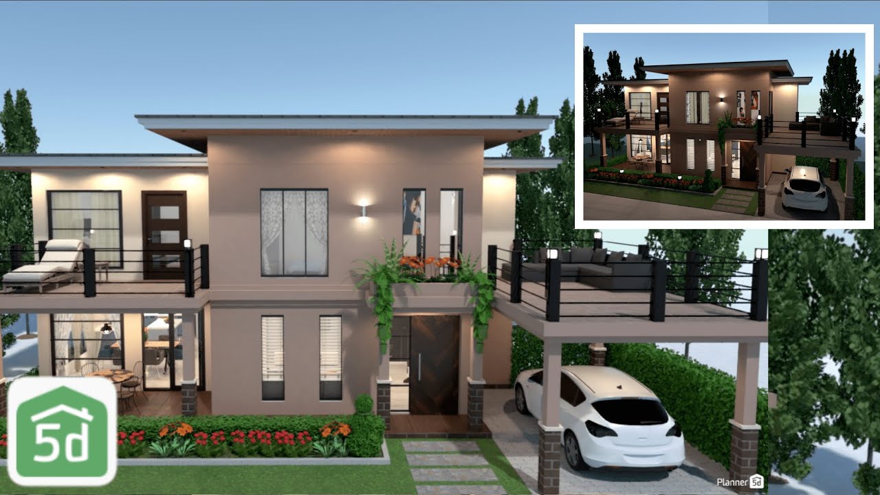 Designing a 4-BR House in Android (Planner 5D app Speed Build) | Ayuh