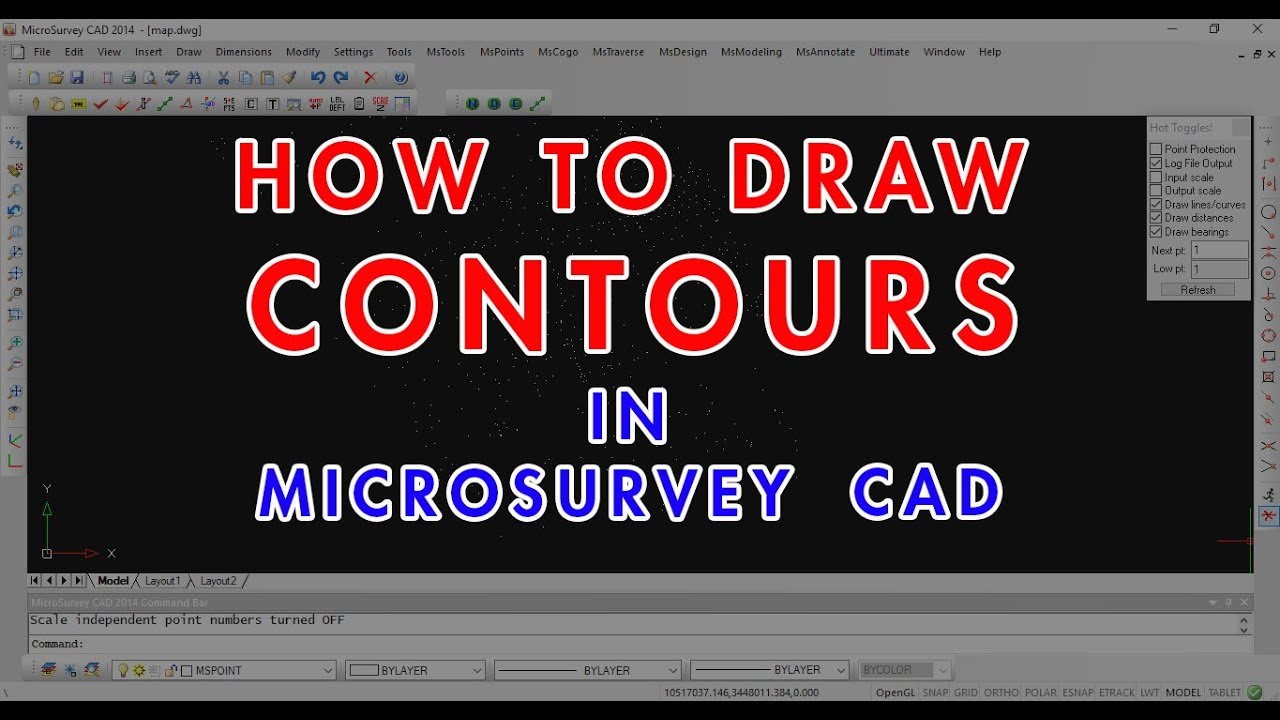 How to Make Contours In Microsurvey CAD | 720P | YOUTUBE