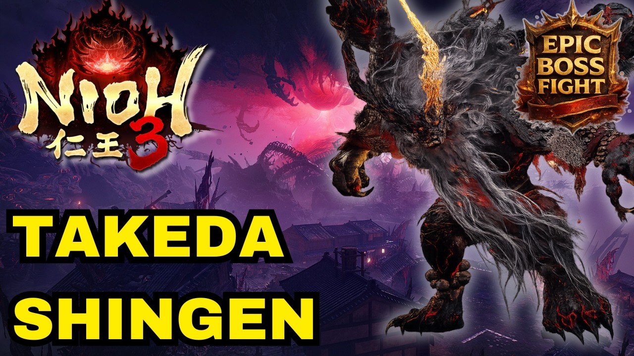 TESTANDO PARRY NO TAKEDA SHINGEN - NIOH 3 Boss Fight EPIC!!!!