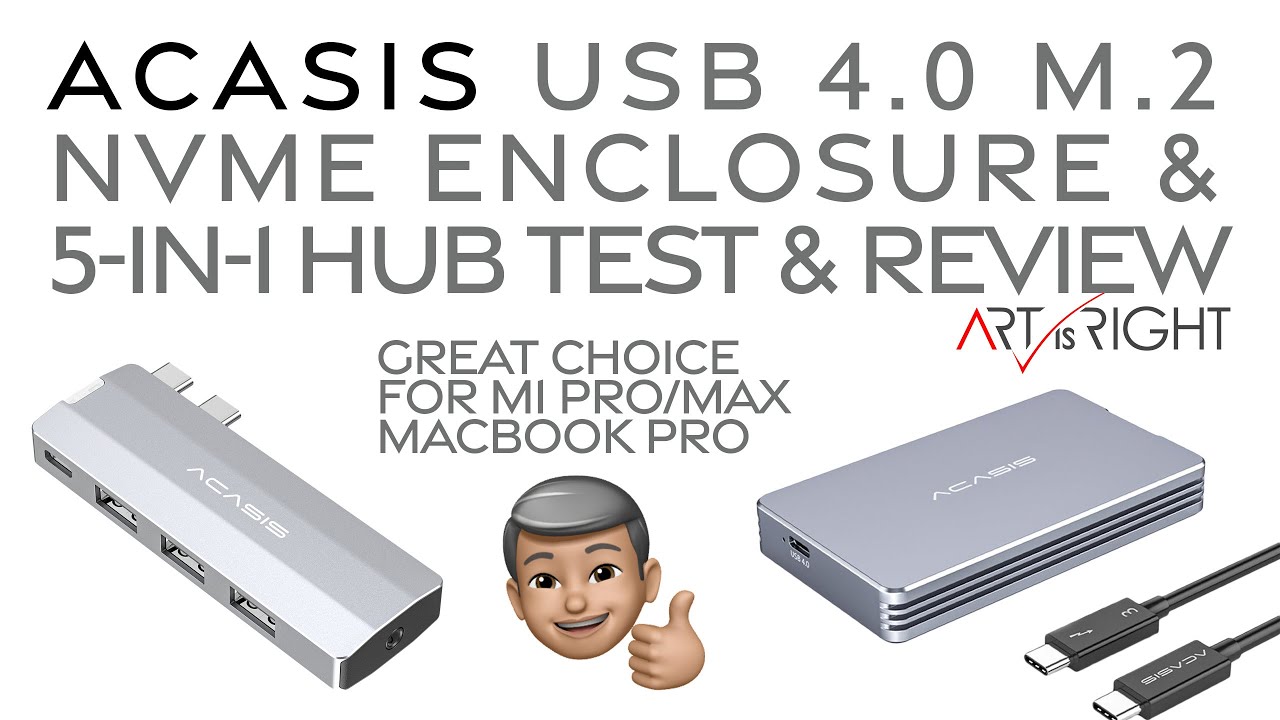 ACASIS USB 4.0 M.2 NVMe Enclosure & 5-in1 HUB Testing & Review | Great MacBook Pro Accessories!
