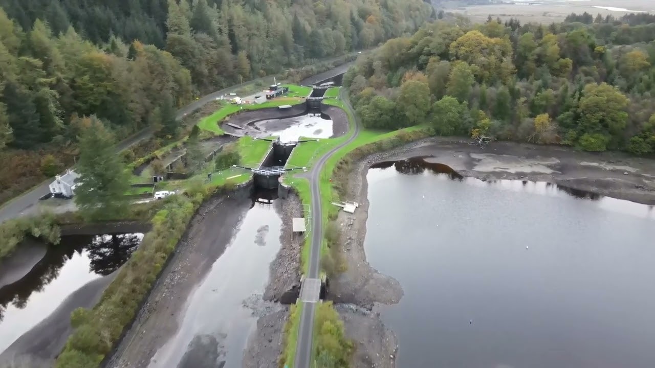 The draining of the Crinan canal at Cairnbaan, Argyll 1