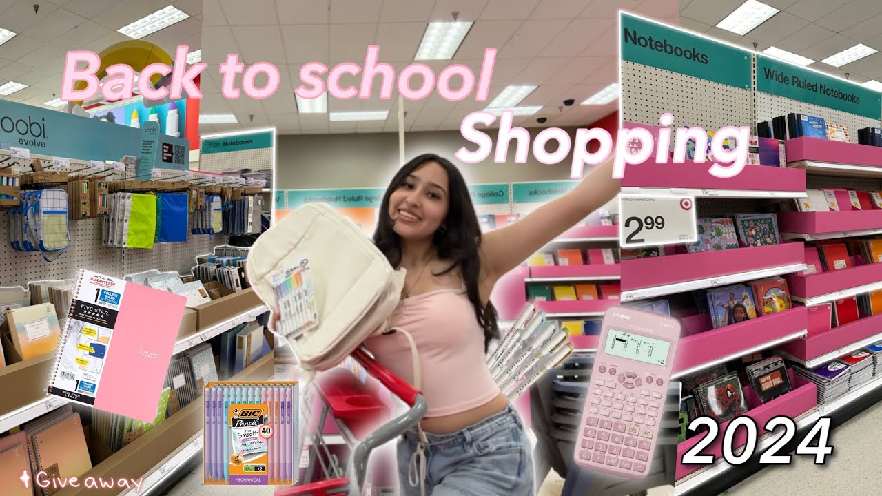 ✏️ Back to SCHOOL supplies shopping! NO BUDGET | 2024 + GIVEAWAY