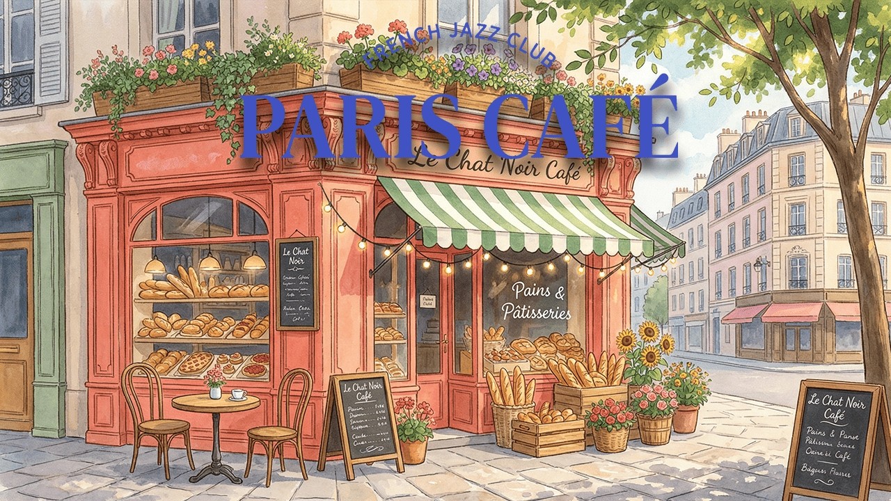 𝐏𝐀𝐑𝐈𝐒 𝐂𝐀𝐅𝐄́ ☕🎶 Spring French Instrumental Music — Coffee Playlist | Lively Street Ambience