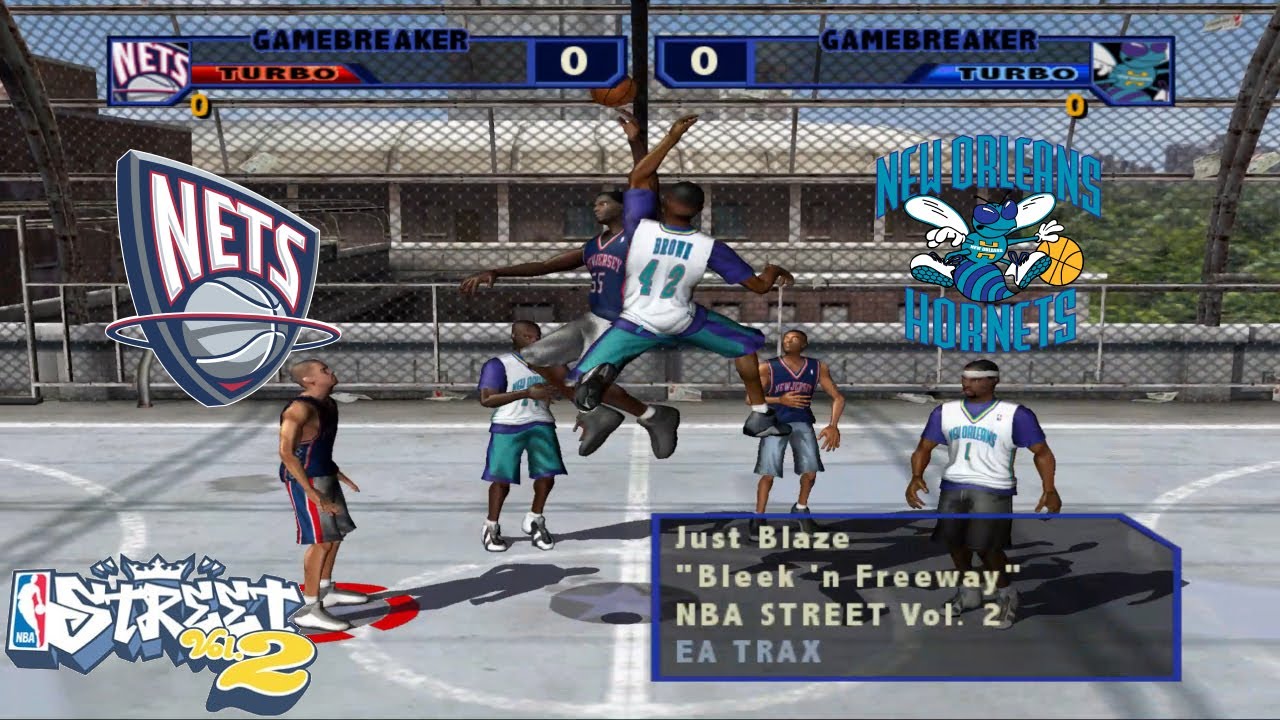 NBA Street Vol. 2 – New Jersey Nets vs New Orleans Hornets | PS2, Xbox, GameCube & PSP Gameplay