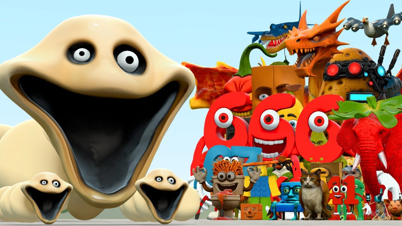 Голодный червь Roblox против всех итальянских мемов с ИИ Brainrot в Garry's Mod