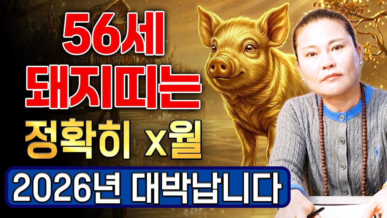 [2026년 1971년생 56세 돼지띠운세] 내가 71년생 돼지띠라면 26년 X월에 초대박납니다! 수백억 돈벼락 맞고 인생 역전하는 71년생 56세 돼지띠의 운명과 병오년 신년운세