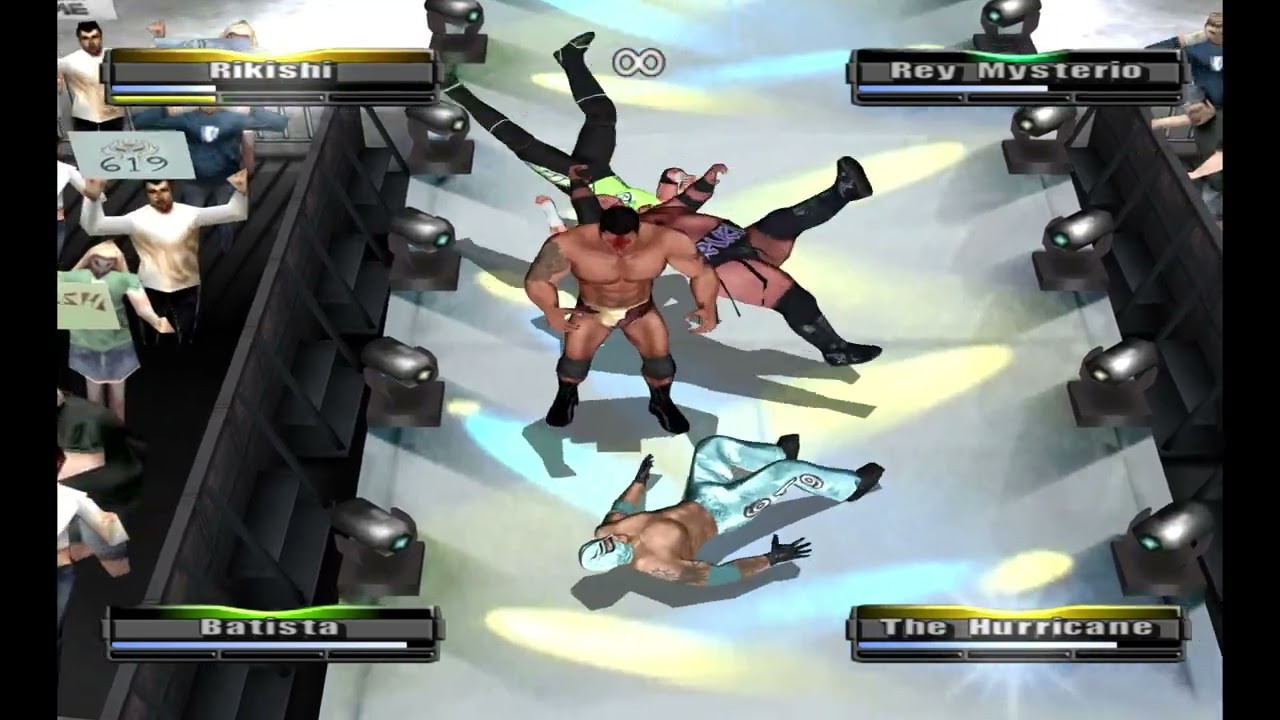 Wrestlemania XIX - Batista/Hurricane vs Rikishi/Rey Mysterio