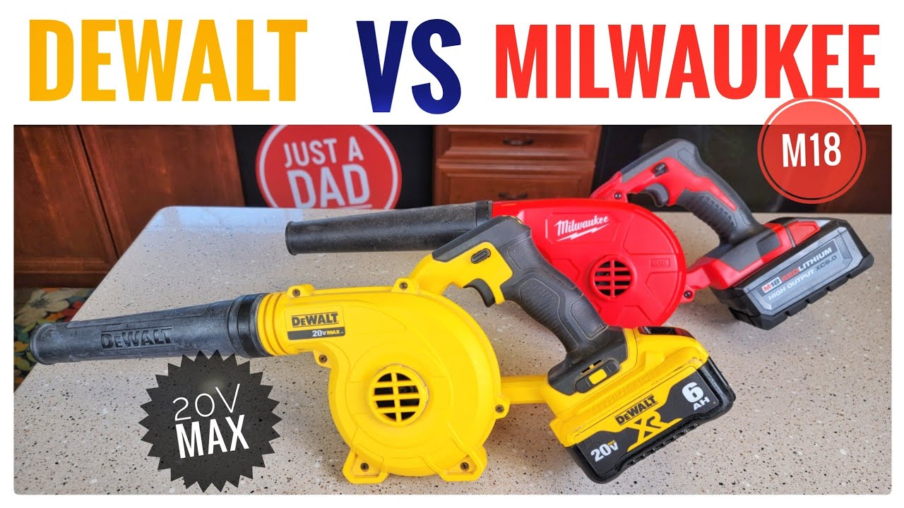 DEWALT vs Milwaukee Compact Leaf Blower Comparison     20V Max vs  M18 Battery