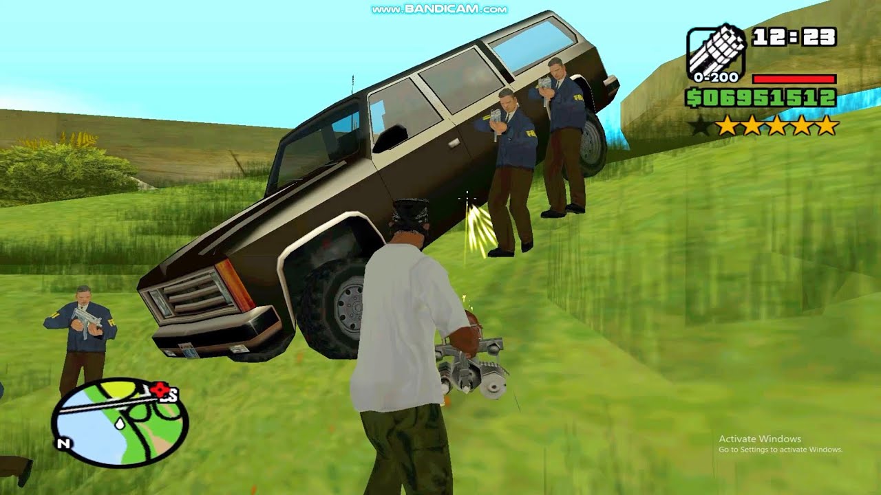 GTA San Andreas | Surviving a 6-Star Police Chase! 🔥#gtasanandreas #usa 
