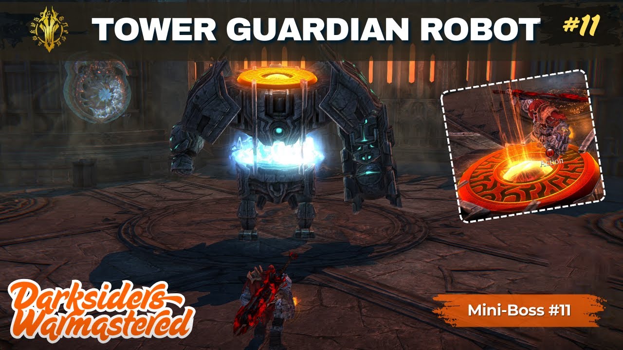 Darksiders 1 - Tower Guardian Robot Mini-Boss Fight-11 (All 3) | Warmastered (Apocalyptic)