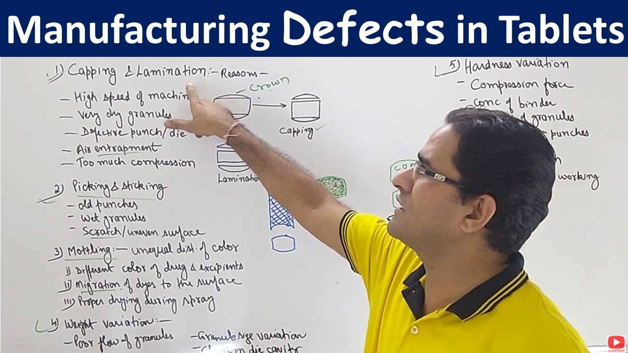 TABLET MANUFACTURING DEFECTS
