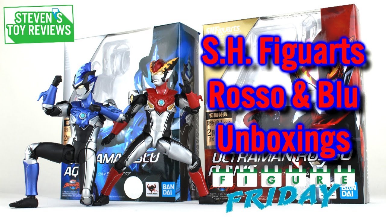 Распаковка фигурок Ultraman Rosso Flame и Blu Aqua от S.H. Figuarts