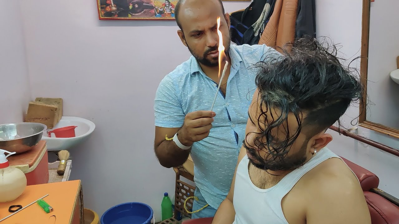 Fire Stick Intense Head Massage and Neck Cracking by Reiki Master | Indian Massage