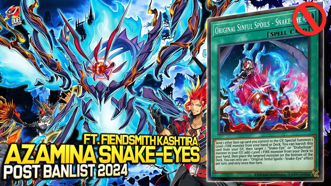 Deck Azamina Snake-Eyes Fiendsmith Kashtira Post Banlist| EDOPRO | Replays 🎮 + Decklist ✔️
