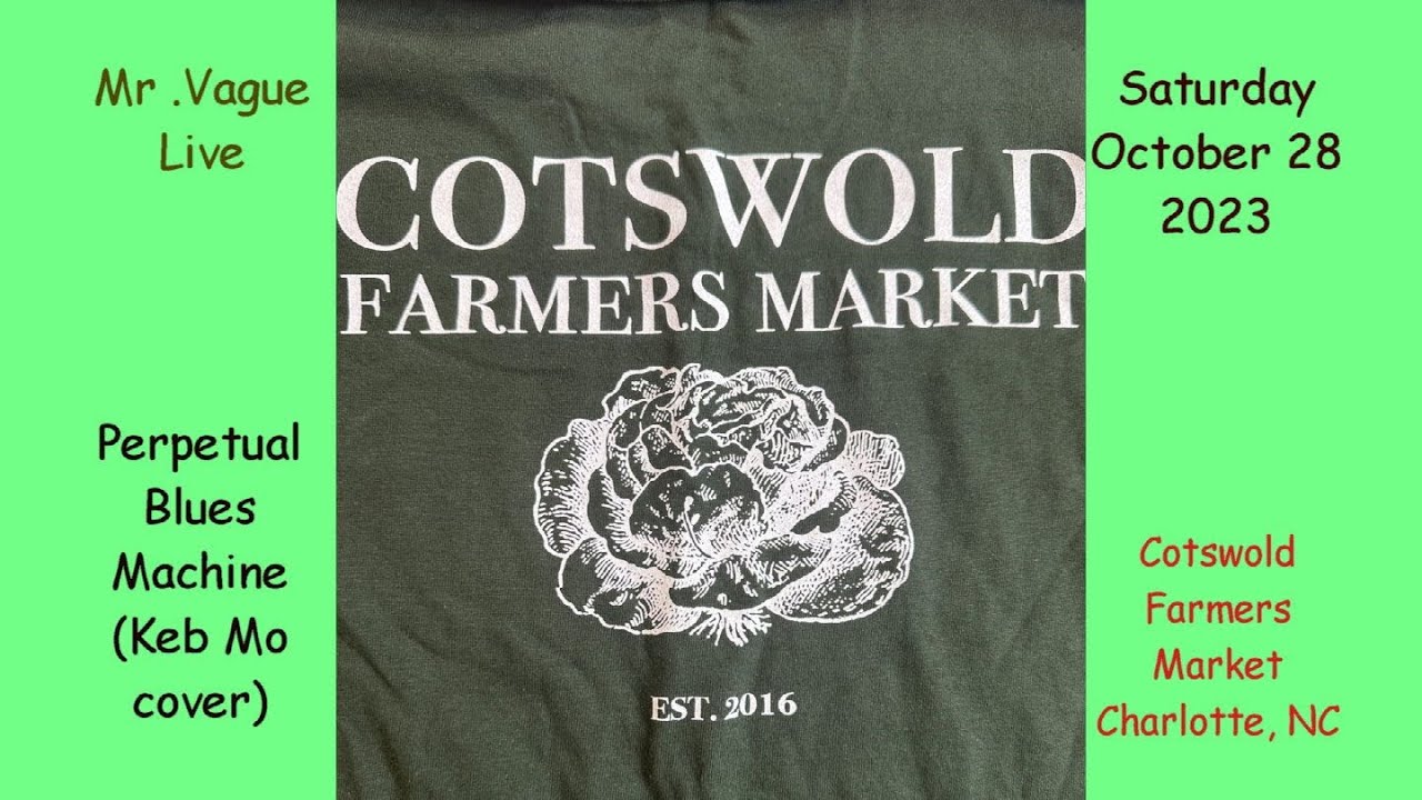 Perpetual Blues Machine (Keb Mo cover) ~ Live at Cotswold Farmers Market ~ Mr. Vague YouTube