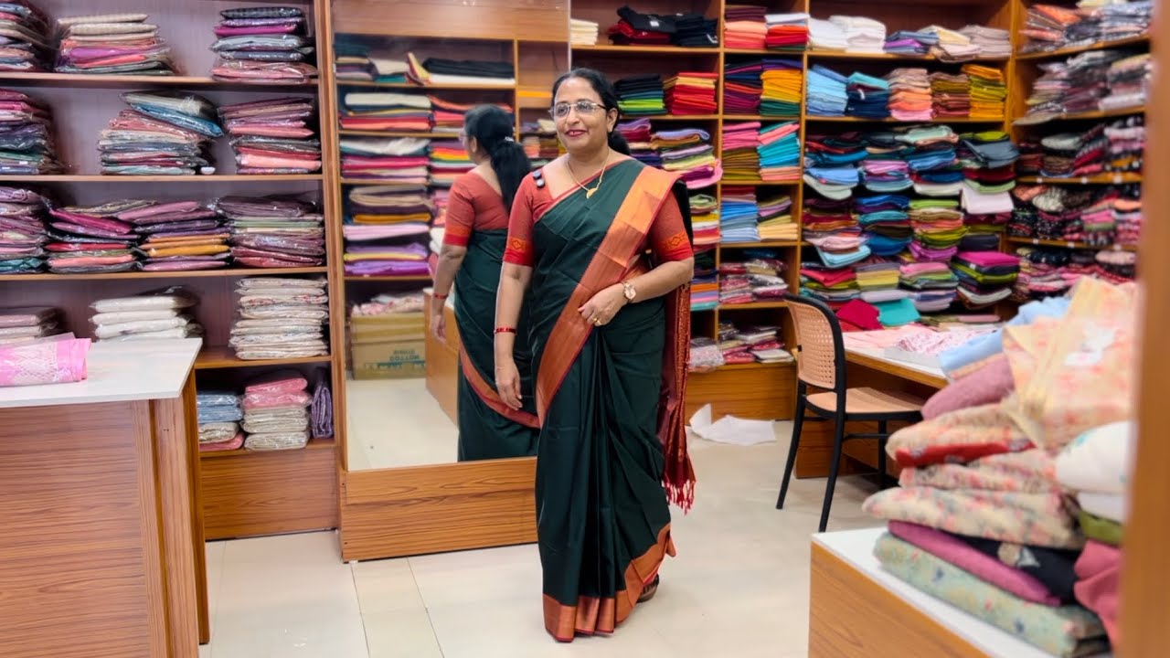 Semi Kancheepuram Sarees Collections- WhatsApp to Order 9074244276