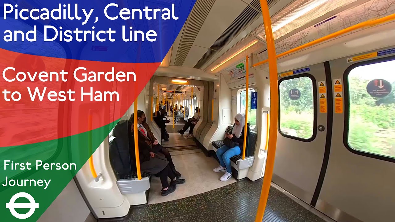 London Underground First Person Journey - Covent Garden to West Ham via Holborn and Mile End