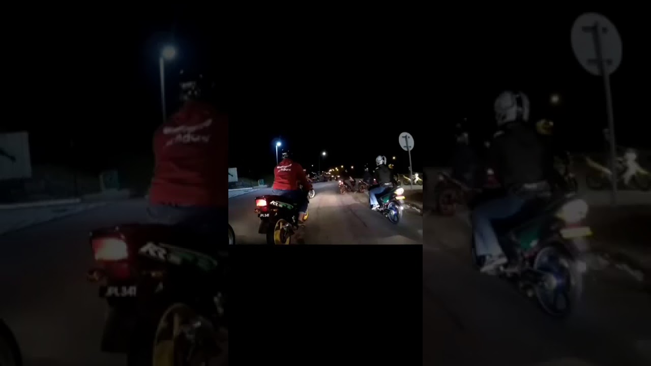 Yamaha Rxz vs Kawasaki RR ride .. Pipe on fly atas highway