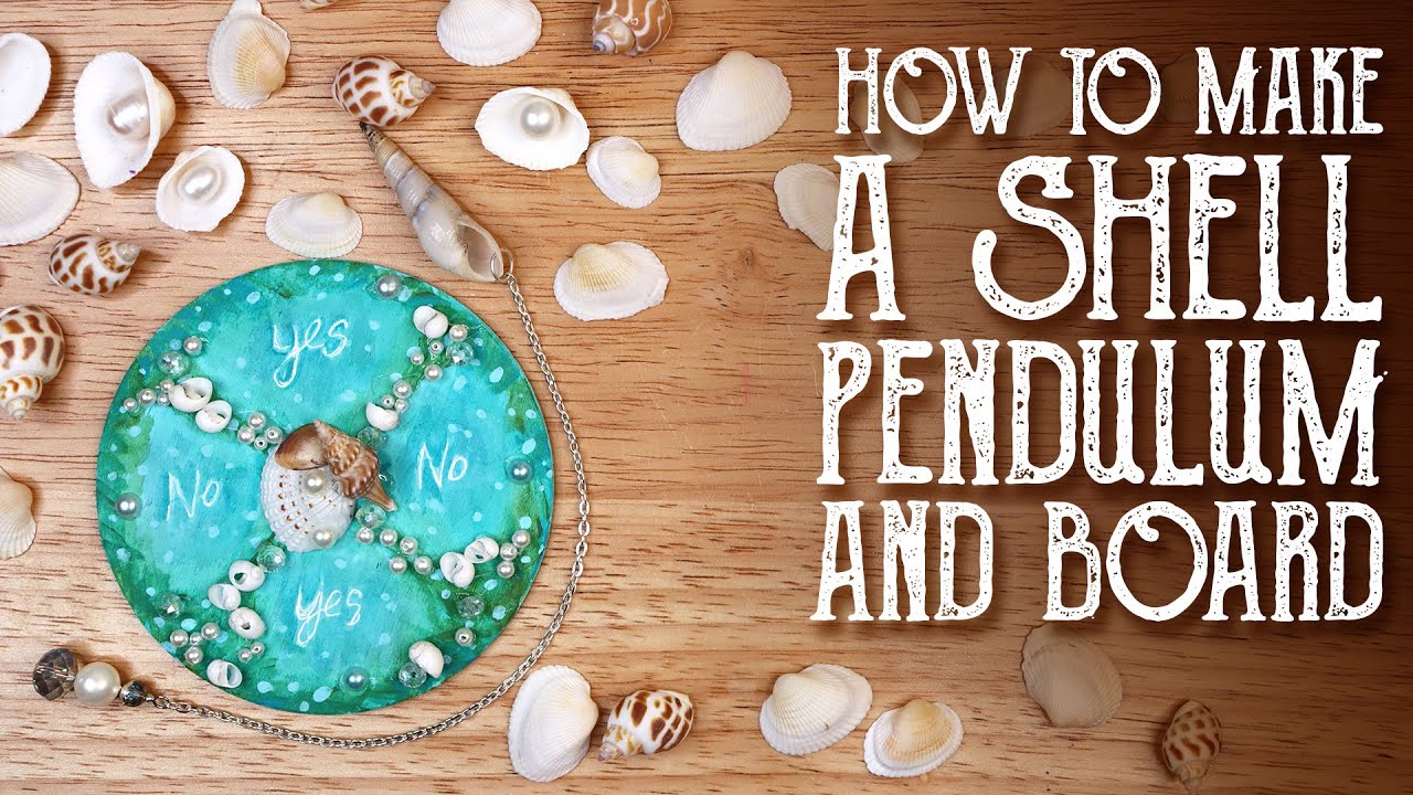 DIY Shell Pendulum and Pendulum Board Ocean-Themed Sea Witch Altar - Magical Crafting Witchcraft