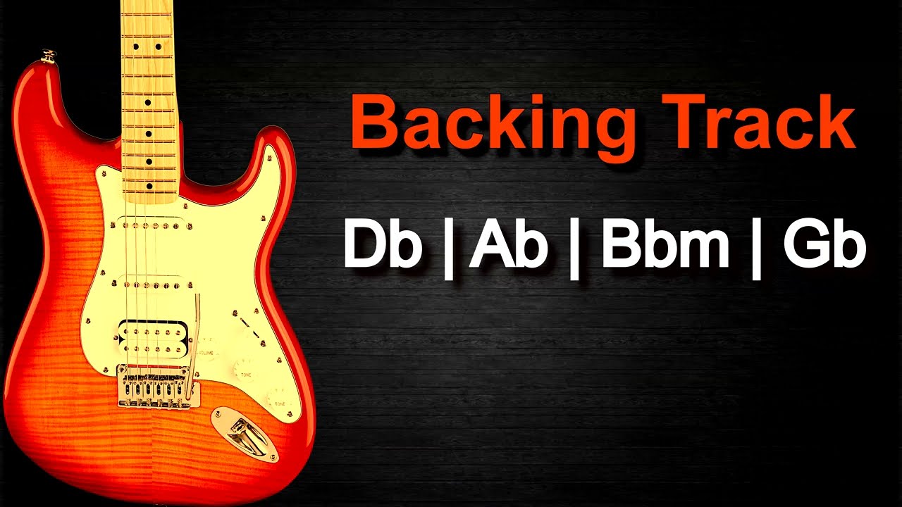 Rock Ballad Guitar Backing Track in Db Major | 71 BPM |