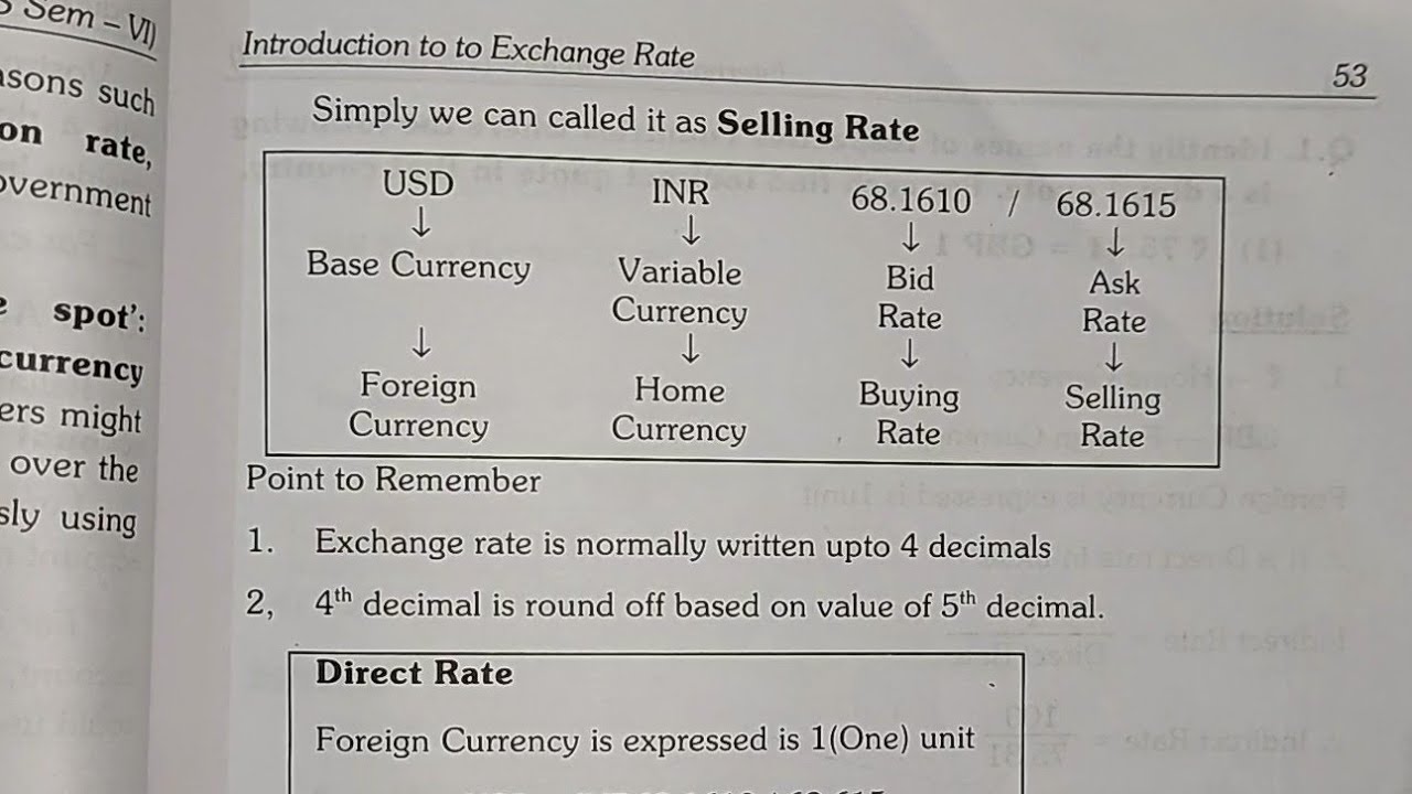 Direct quotes& Indirect Quotes  |International finance tybms sem6|University Solution|Ark sir