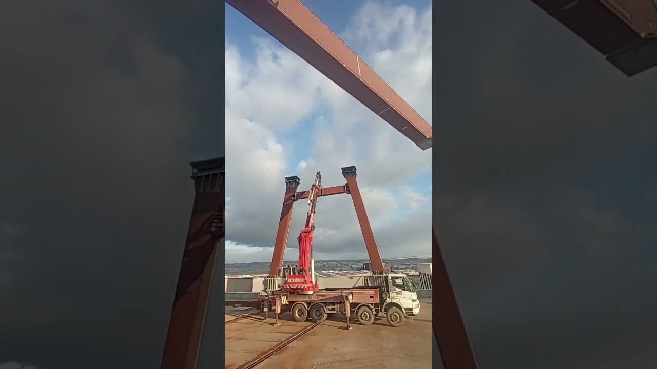 45 ton 40 metre portal vinç montaj işleri 