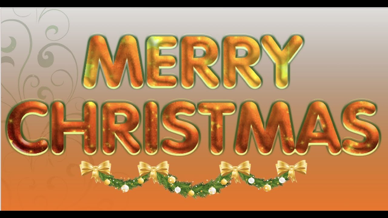 MERRY CHRISTMAS  Text Style Adobe Photoshop Tutorial