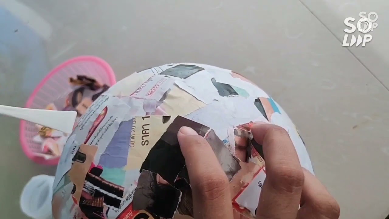 DIY กระปุกออมสินจากกระดาษเหลือใช้ 🎈🎈เปเปอร์มาเช่ ❣️