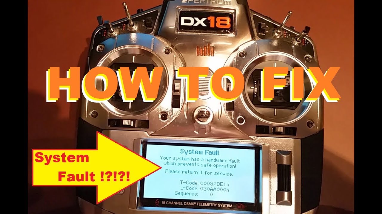 Spektrum - DX18 Gen1 - Hardware Fault Solution