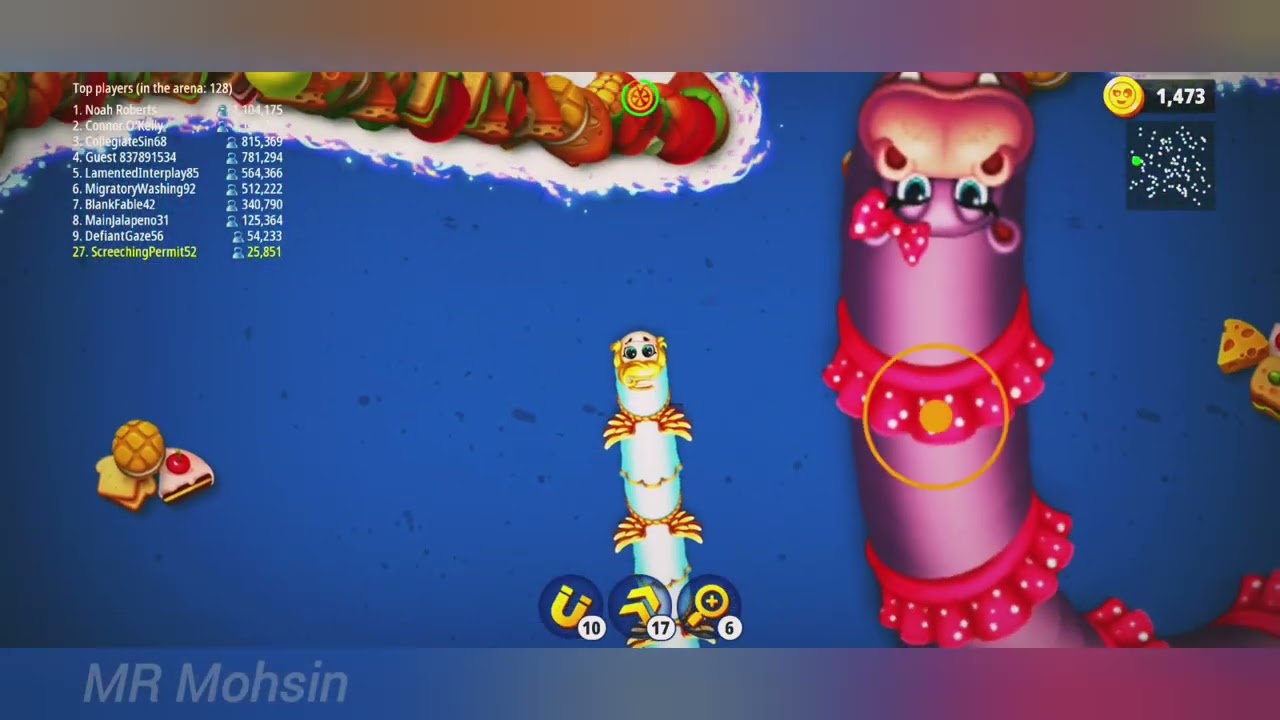 Worms zone  gameplay.
