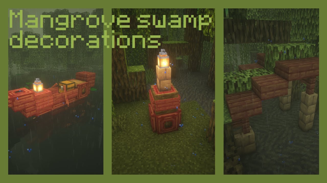 Minecraft: 5 simple decorations №2 (Mangrove Swamp) | by Demidiant