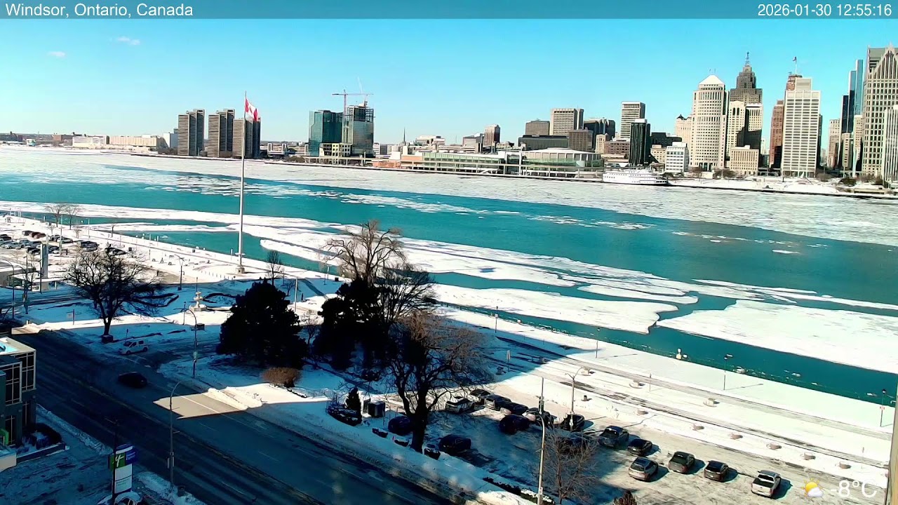2026-01-30 Morning Segment - Detroit River Live Cam from Windsor, Ontario, Canada