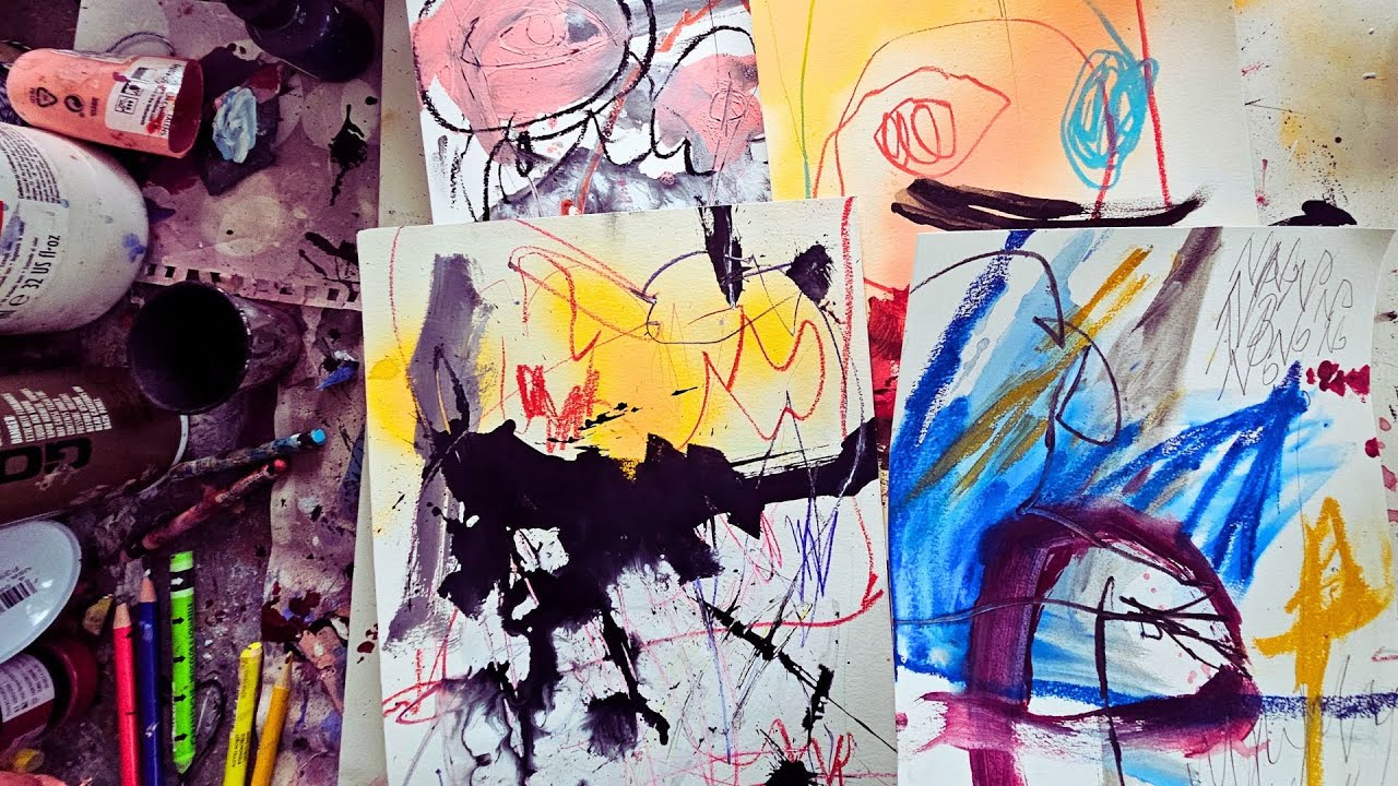 EXPRESSIVE MARK MAKING:DIVING INTO THE MARK AND THE MOMENT (OPENING & ALLOWING THROUGH ABSTRACTIONS)