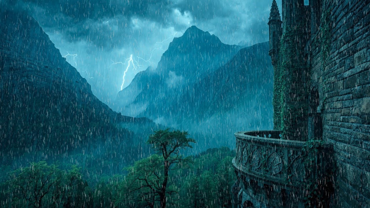 Overthinking at 2AM? 🌲 Rain & Thunder for Deep Insomnia Sleep