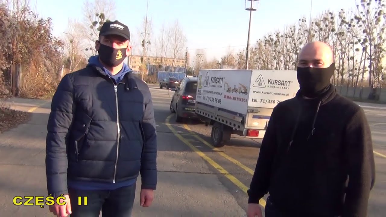 Cz. 2 Kolejność zadań egzaminacyjnych kat E/C na placu manewrowym Szkoła Kursant Wrocław - Łukasz