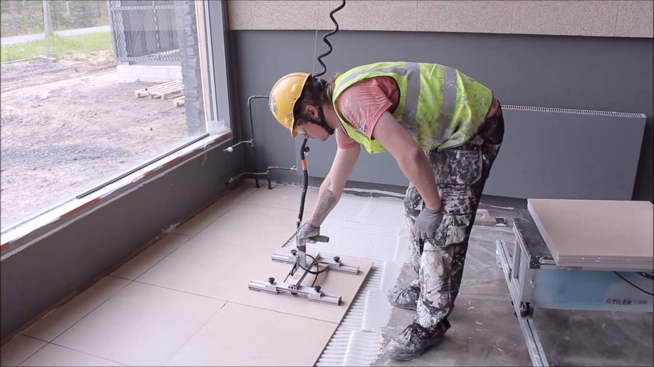 ATILER FL600 installing 600 x 600mm Tiles