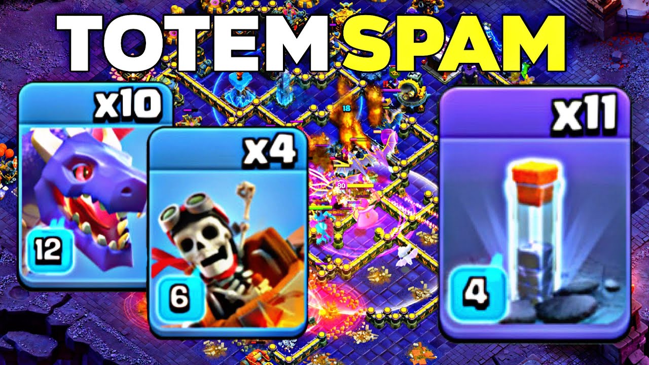 TOO EASY TH18 Spam! Dragon + Dragon Rider Hydra + Mass Totems = Legend 3-Stars (New CoC Update)