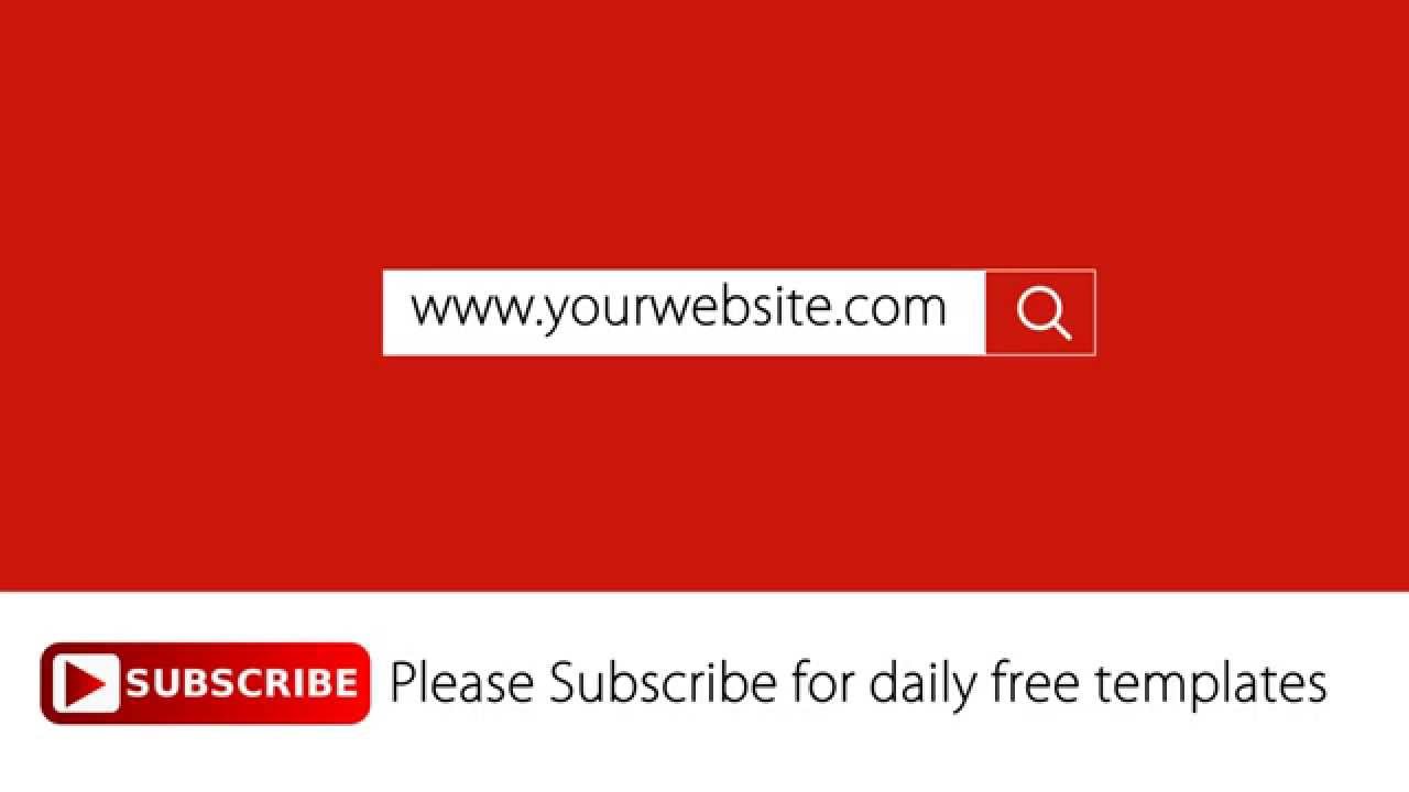 After Effects Templates Free - Web-address & Subscribe Button Animation