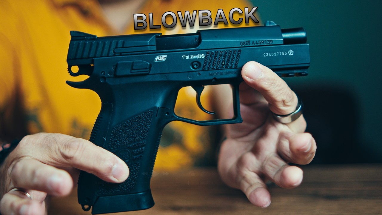 Realistic Blowback action ASG CZ 75 P 07 duty co2 - no license required