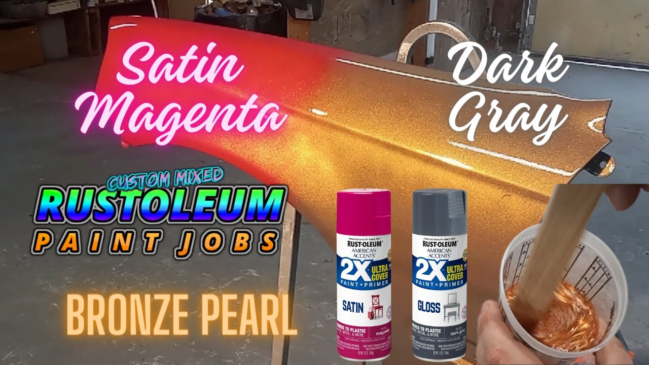 RUSTOLEUM PAINT JOBS MAGENTA AND DARK GRAY WITH A BRONZE PEARL