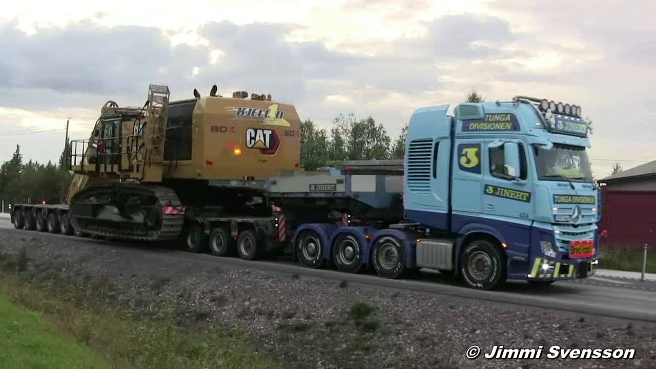 JINERT Heavy Haulage of Caterpillar 6015 Excavator Svappavaara  22 August 2023