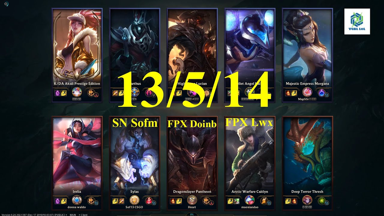 [SN] Sofm Sylas Jungle vs FPX Doinb, Lwx - Challenge Korea 25/12/2019